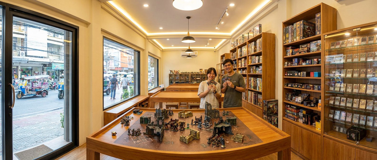Inside a game store