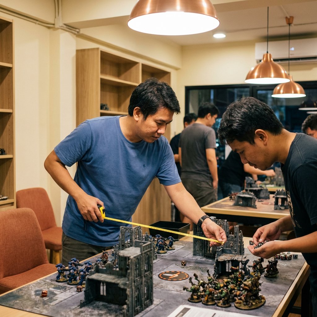 Players around a table at a game store